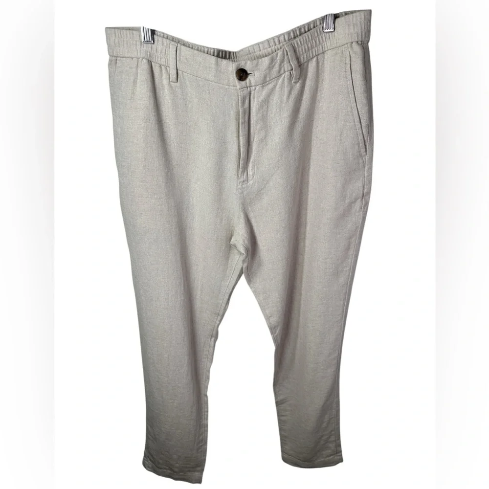 Banana Republic Light Tan Linen Blend Chinos 34 x 32